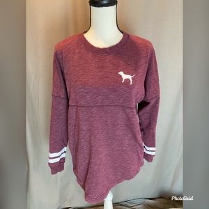 Victoria Secret PINK burgundy spirt jersey small